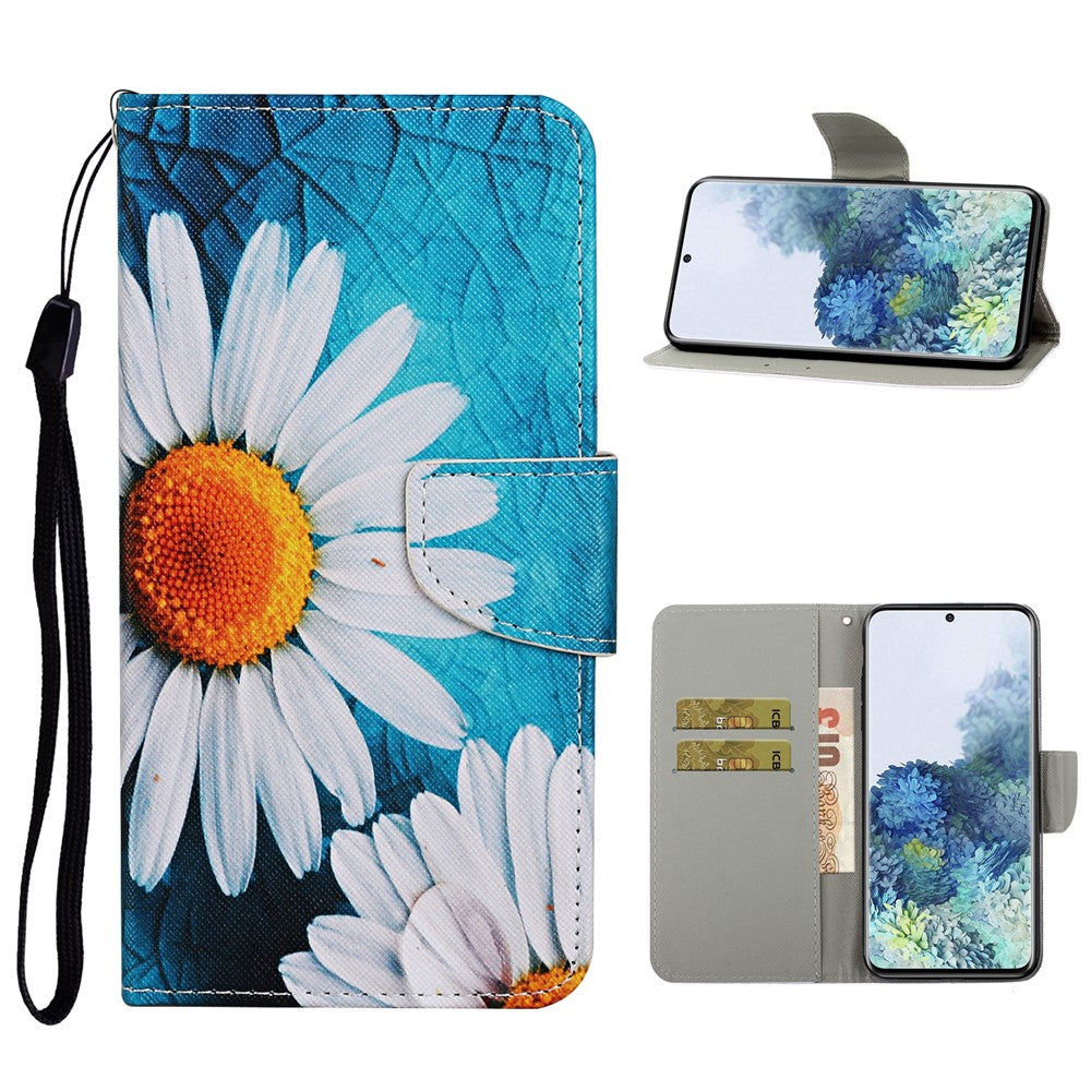 Pattern Printing Flip Leather Wallet Protective Case for Samsung Galaxy S21 4G/5G