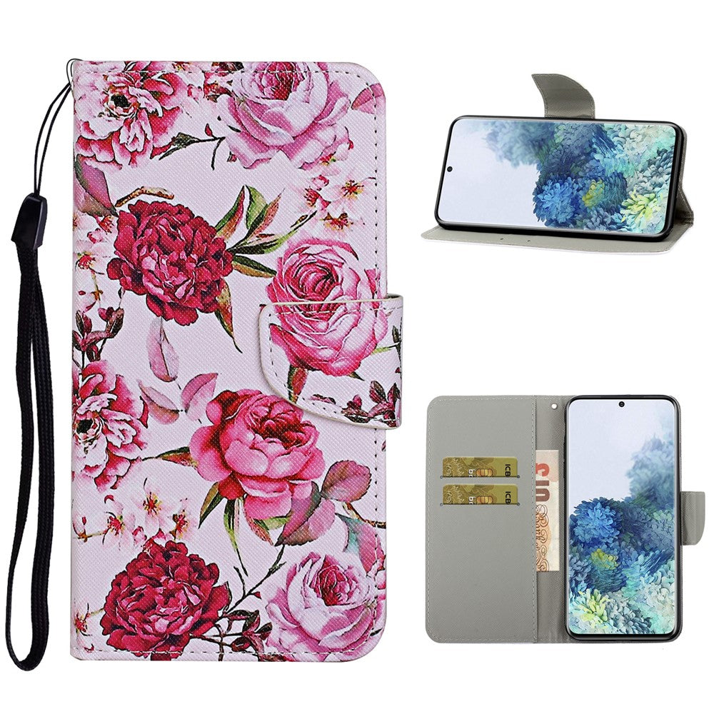 Pattern Printing Flip Leather Wallet Protective Case for Samsung Galaxy S21 4G/5G