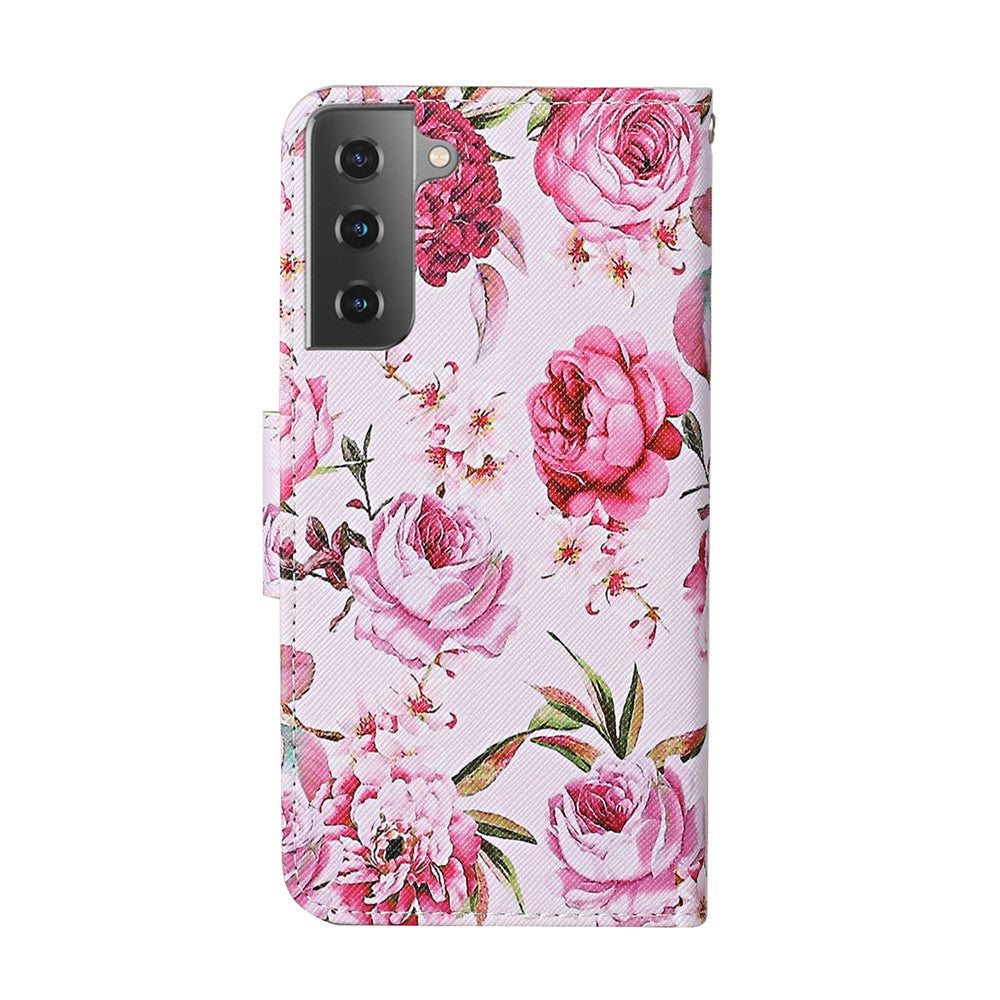 Pattern Printing Flip Leather Wallet Protective Case for Samsung Galaxy S21 4G/5G
