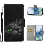 Pattern Printing Flip Leather Wallet Protective Case for Samsung Galaxy S21 4G/5G