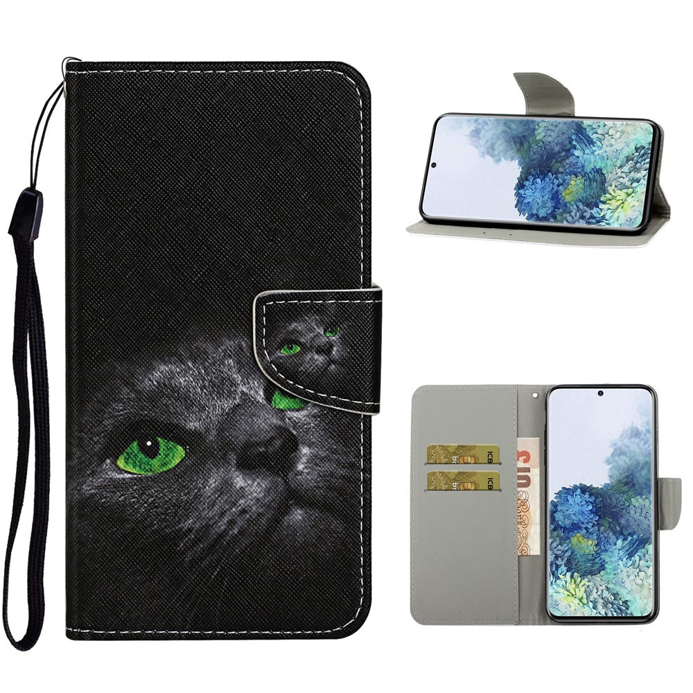 Pattern Printing Flip Leather Wallet Protective Case for Samsung Galaxy S21 4G/5G