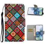 Pattern Printing Flip Leather Wallet Protective Case for Samsung Galaxy S21 4G/5G