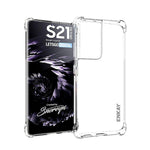 ENKAY HAT PRINCE ENK-PC094 skridsikkert, stødsikkert og gennemsigtigt TPU-cover med forstærkede hjørner til Samsung Galaxy S21 Ultra 5G