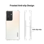 ENKAY HAT PRINCE ENK-PC094 skridsikkert, stødsikkert og gennemsigtigt TPU-cover med forstærkede hjørner til Samsung Galaxy S21 Ultra 5G