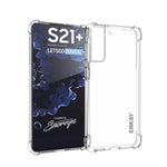 ENKAY Shockproof Transparent TPU Case with [Full Glue] 0.2mm 9H 2.5D Full Covering Tempered Glass Protector for Samsung Galaxy S21+ 5G
