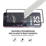 ENKAY Shockproof Transparent TPU Case with [Full Glue] 0.2mm 9H 2.5D Full Covering Tempered Glass Protector for Samsung Galaxy S21+ 5G