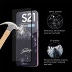 ENKAY Shockproof Transparent TPU Case with [Full Glue] 0.2mm 9H 2.5D Full Covering Tempered Glass Protector for Samsung Galaxy S21+ 5G