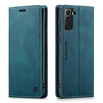 AUTSPACE A01 Series RFID-blokerende retro mat læderetui pung til Samsung Galaxy S21 4G/5G