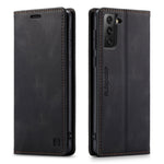 AUTSPACE A01 Series RFID-blokerende retro mat læderetui pung til Samsung Galaxy S21 4G/5G