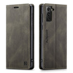 AUTSPACE A01 Series RFID-blokerende retro mat læderetui pung til Samsung Galaxy S21 4G/5G