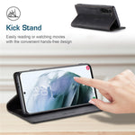AUTSPACE A01 Series Retro Style Matte Stand Wallet Leather Case for Samsung Galaxy S21+ 5G
