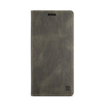 AUTSPACE A01 Series Retro Style Matte Stand Wallet Leather Case for Samsung Galaxy S21+ 5G