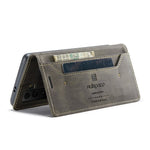 AUTSPACE A01 Series Retro Style Matte Stand Wallet Leather Case for Samsung Galaxy S21+ 5G