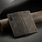 AUTSPACE A01 Series Retro Style Matte Stand Wallet Leather Case for Samsung Galaxy S21+ 5G