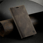 AUTSPACE A01 Series Retro Style Matte Stand Wallet Leather Case for Samsung Galaxy S21+ 5G