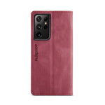 AUTSPACE A01 Series for Samsung Galaxy S21 Ultra 5G Leather Case Wallet RFID Blocking Cover
