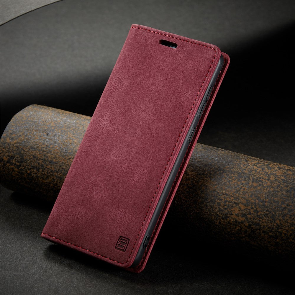 AUTSPACE A01 Series for Samsung Galaxy S21 Ultra 5G Leather Case Wallet RFID Blocking Cover