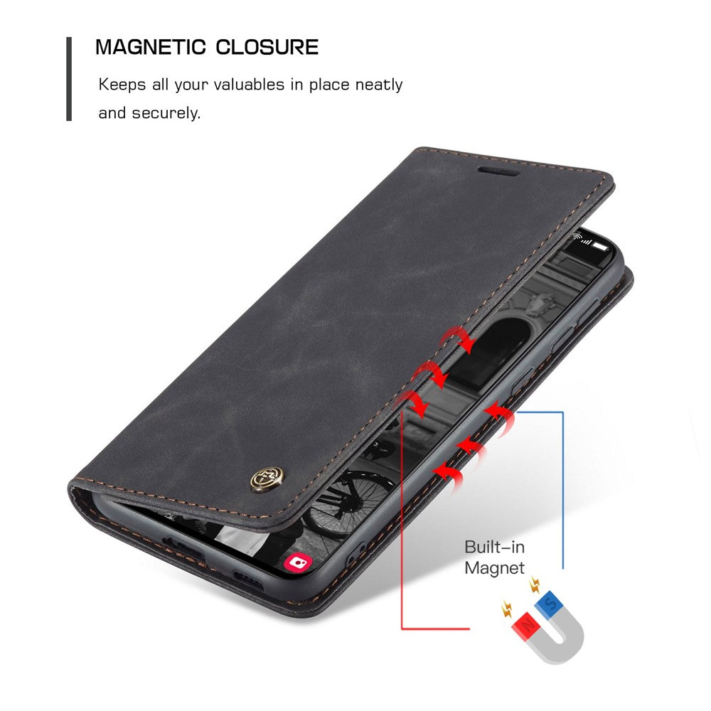 CASEME 013-serien Magnetisk stängning Läderplånboksfodral för Samsung Galaxy S21 4G/5G