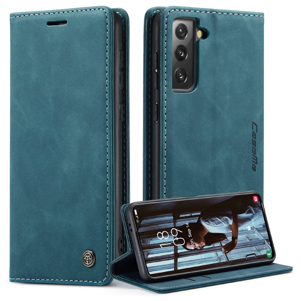 CASEME 013 Series Magnetic Closure Leather Wallet Stand Shell for Samsung Galaxy S21 4G/5G