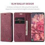 CASEME 013 Series Magnetic Clasp Stand Wallet Leather Shell for Samsung Galaxy S21 Ultra 5G