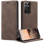 CASEME 013 Series Magnetic Clasp Stand Wallet Leather Shell for Samsung Galaxy S21 Ultra 5G