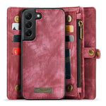 CASEME 008-serien til Samsung Galaxy S21 4G / 5G, aftageligt design, magnetisk TPU+PU-lædercover, tegnebog, ridsefast mobilcover