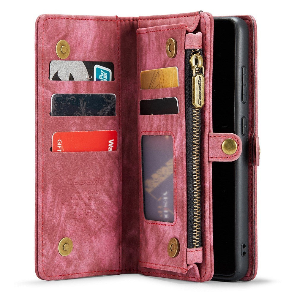 CASEME 008-serien til Samsung Galaxy S21 4G / 5G, aftageligt design, magnetisk TPU+PU-lædercover, tegnebog, ridsefast mobilcover