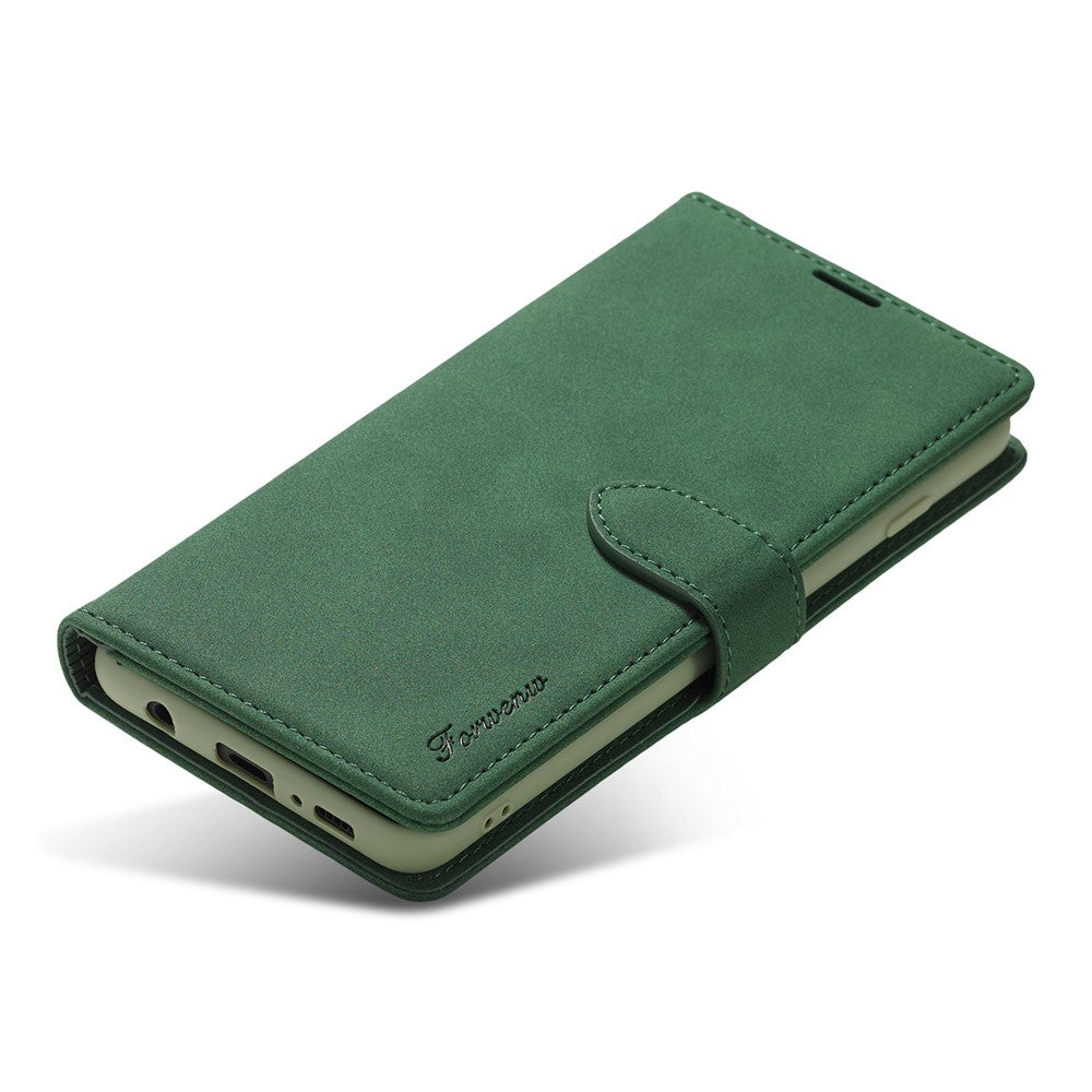 FORWENW F1-serien Fuld beskyttelse Læderpung Stativ Cover Etui til Samsung Galaxy S21 Plus 5G