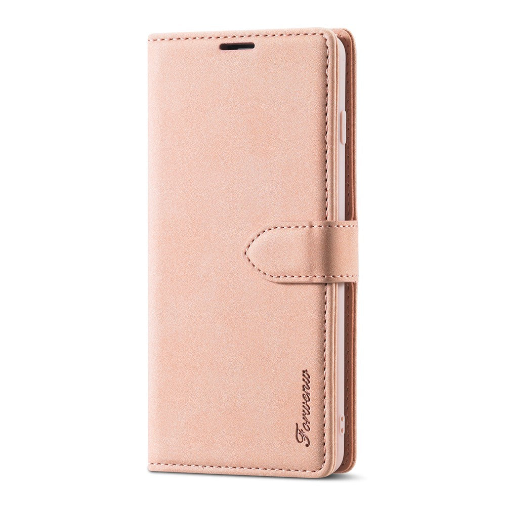 FORWENW F1-serien Fuld beskyttelse Læderpung Stativ Cover Etui til Samsung Galaxy S21 Plus 5G
