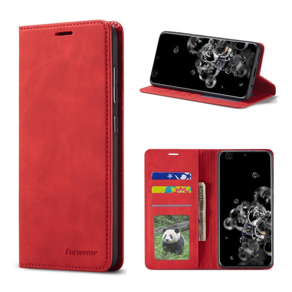 FORWENW Fantasy Series Skin-Touch Feeling Leather Wallet Stand Case for Samsung Galaxy S21 Plus 5G