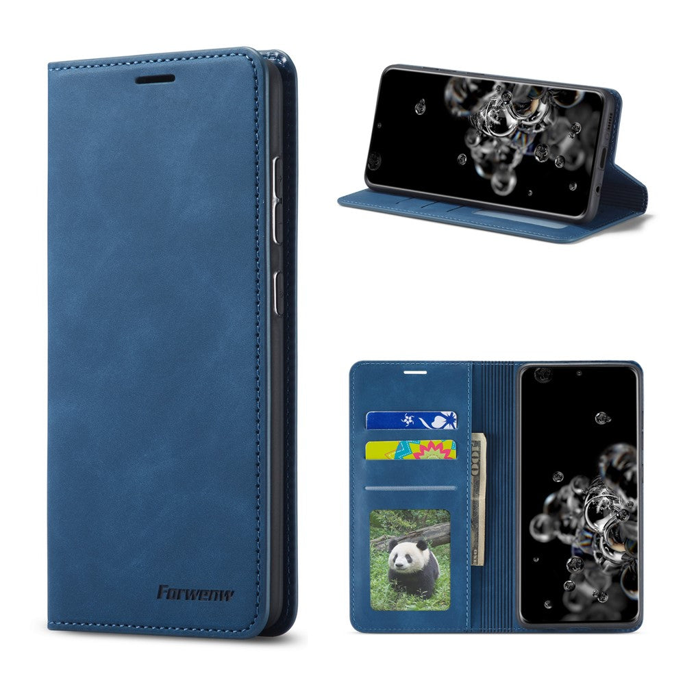 FORWENW Fantasy Series Skin-Touch Feeling Leather Wallet Stand Case for Samsung Galaxy S21 Plus 5G