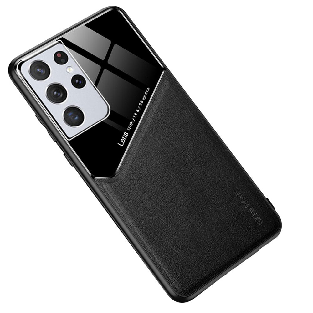 Inbyggt magnetiskt metallplåtsskyddsskal av TPU för Samsung Galaxy S21 Ultra 5G