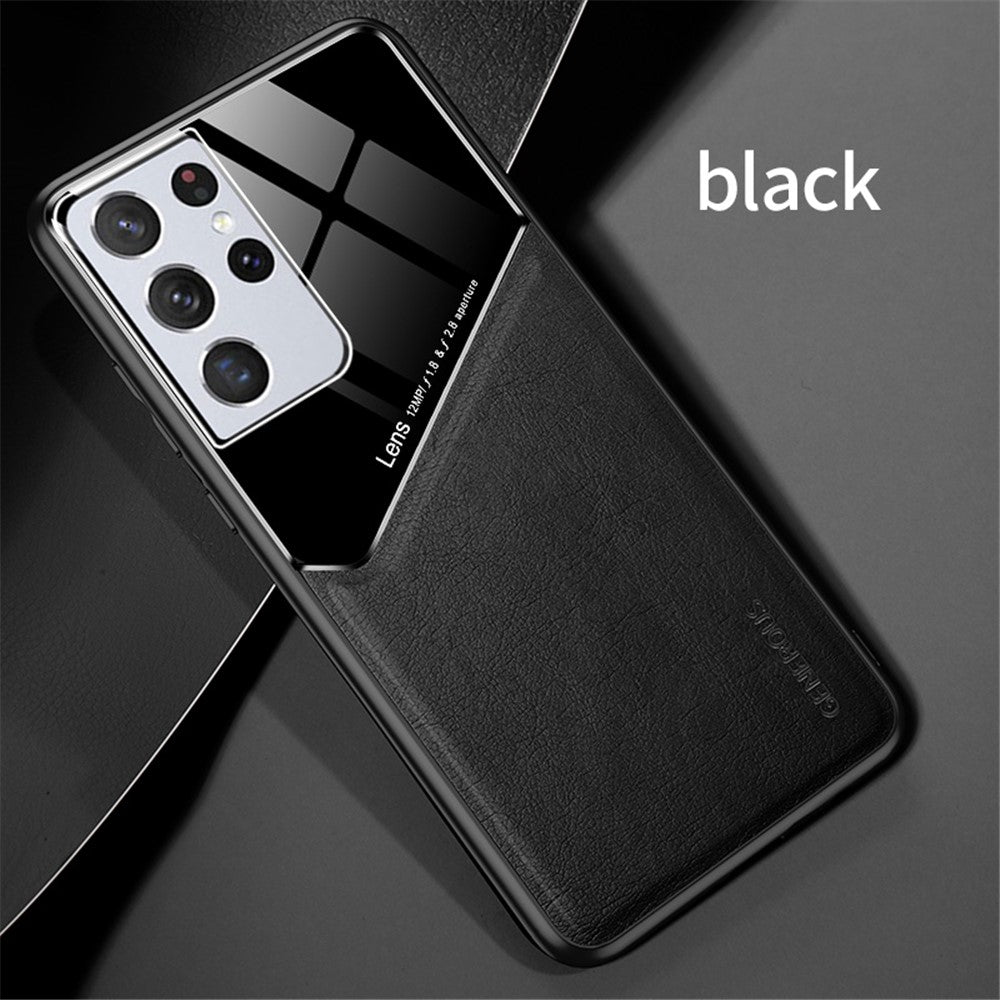 Inbyggt magnetiskt metallplåtsskyddsskal av TPU för Samsung Galaxy S21 Ultra 5G