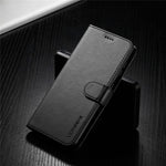 LC.IMEEKE Phone Shell for Samsung Galaxy S21 4G/5G PU Leather Wallet Foldable Stand Case