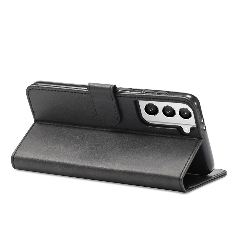 LC.IMEEKE Phone Shell for Samsung Galaxy S21 4G/5G PU Leather Wallet Foldable Stand Case