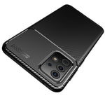 For Samsung Galaxy A52 4G/5G / A52s 5G Drop Resistant Carbon Fiber Texture Surface TPU Mobile Phone Case