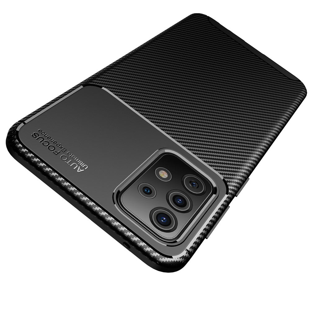 For Samsung Galaxy A52 4G/5G / A52s 5G Drop Resistant Carbon Fiber Texture Surface TPU Mobile Phone Case