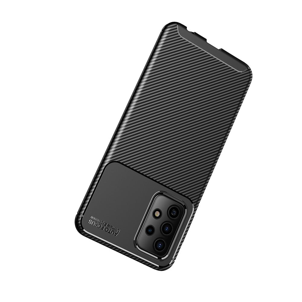 For Samsung Galaxy A52 4G/5G / A52s 5G Drop Resistant Carbon Fiber Texture Surface TPU Mobile Phone Case