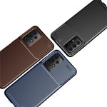 For Samsung Galaxy A52 4G/5G / A52s 5G Drop Resistant Carbon Fiber Texture Surface TPU Mobile Phone Case