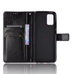 Full Protection Crazy Horse Texture Leather Wallet Stand Shell for Samsung Galaxy A02s (164.2mm)
