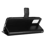 Full Protection Crazy Horse Texture Leather Wallet Stand Shell for Samsung Galaxy A02s (164.2mm)