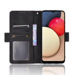 Leather Wallet Protective Multiple Card Slots Case for Samsung Galaxy A02s (164.2mm) with Adjustable Stand