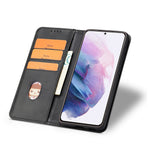 Auto-absorbed Leather Wallet Stand Cell Phone Protective Case for Samsung Galaxy S21+ 5G