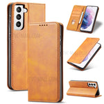 Auto-absorbed Leather Wallet Stand Cell Phone Protective Case for Samsung Galaxy S21+ 5G