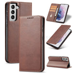 Auto-absorbed Leather Wallet Stand Cell Phone Protective Case for Samsung Galaxy S21+ 5G