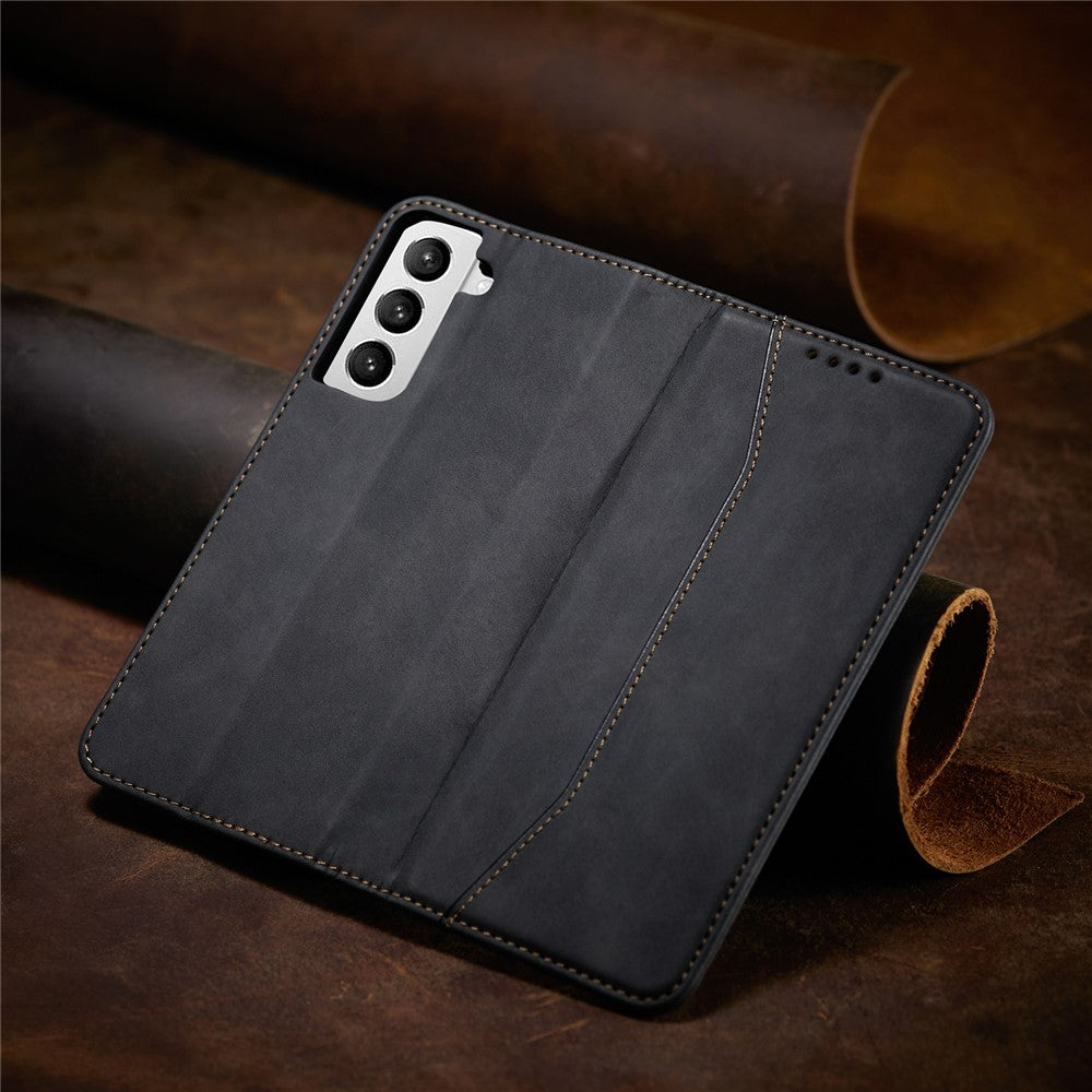 TPU + PU Leather Wallet Auto-absorbed Cover for Samsung Galaxy S21 5G