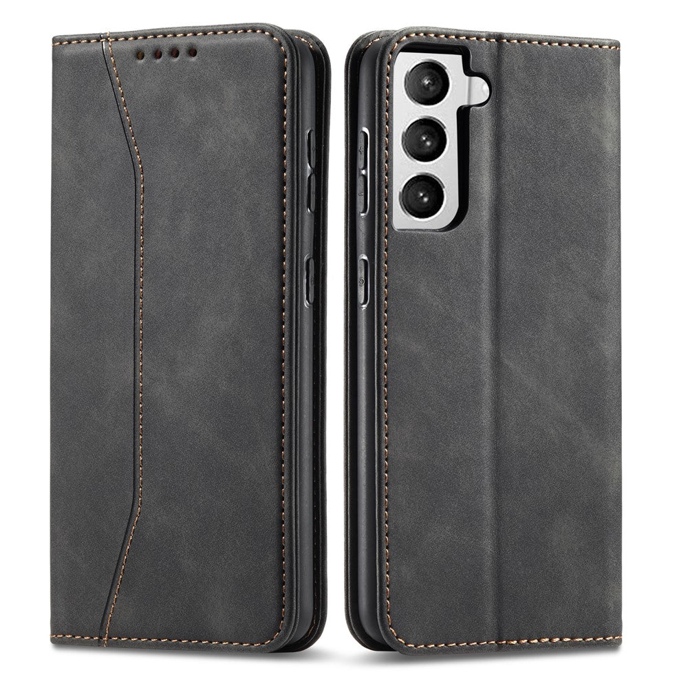 TPU + PU Leather Wallet Auto-absorbed Cover for Samsung Galaxy S21 5G