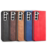 TPU + PU Leather Wallet Auto-absorbed Cover for Samsung Galaxy S21 5G