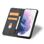 TPU + PU Leather Wallet Auto-absorbed Cover for Samsung Galaxy S21 5G