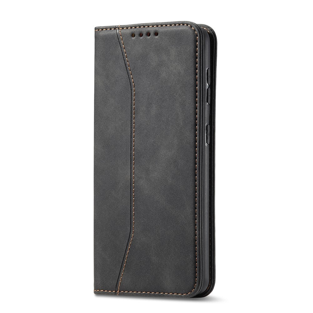 TPU + PU Leather Wallet Auto-absorbed Cover for Samsung Galaxy S21 5G